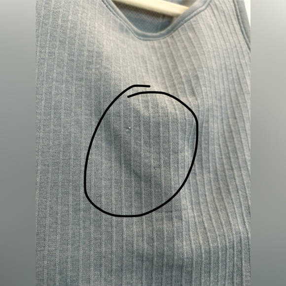 Lululemon Ebb to Street Ribbed Cropped Racerback Tank Top Pale Blue Size XS - Picture 10 of 11